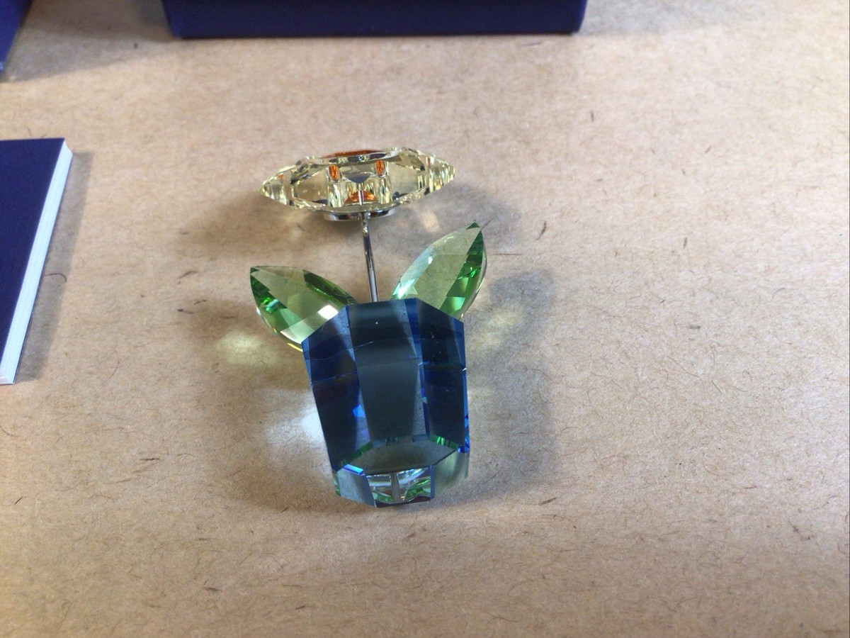SUNFLOWER #663148 Swarovski Crystal Memories Potted Flowers New