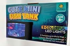 Cute Mini Fish Tank - Small Desktop Aquarium - Fun  Easy Setup