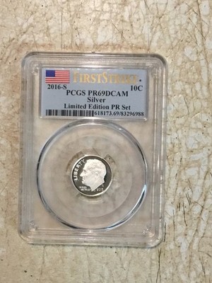 2016-S Roosevelt Silver Dime Limited Edition PR Set PCGS PR69DCAM First Strike