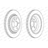 Ferodo 2X Bremsscheibe Hinten Ø302 Mm BelüFtet Beschichtet FüR Volvo XC60 156