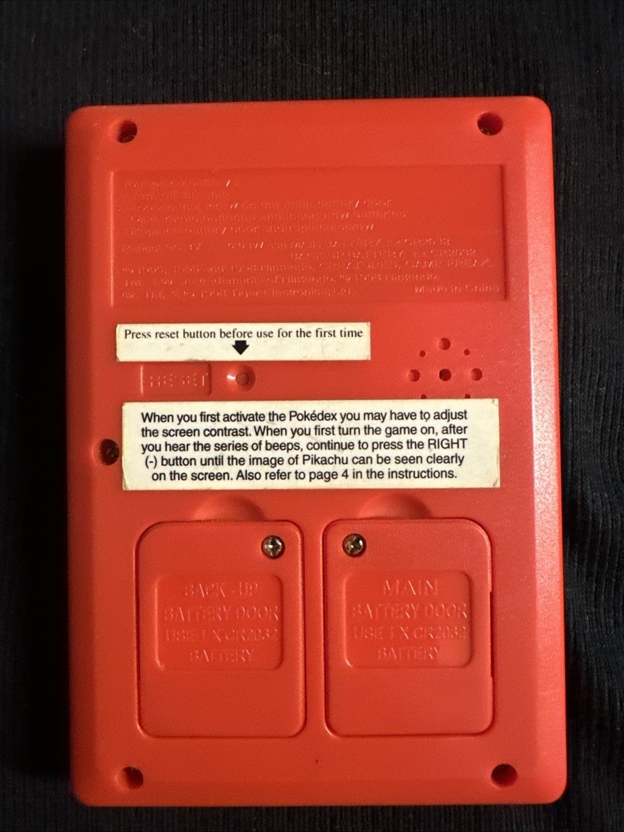 Pokémon Pokedex 1998 Tiger Electronics Nintendo Vintage, Tested