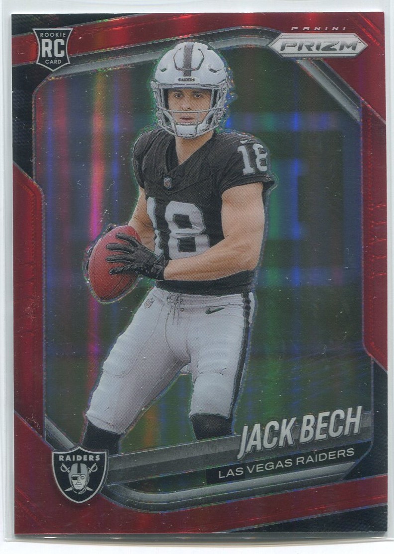 2025 Panini Prizm Jack Bech Red Prizm (SSP Case Hit) Rookie RC #346