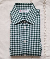 Turnbull & Asser Green Zephire Check Classic Shirt UK:15, EU:38 RRP £295