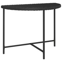 Gartentisch Schwarz 100X50X75 Cm Poly Rattan