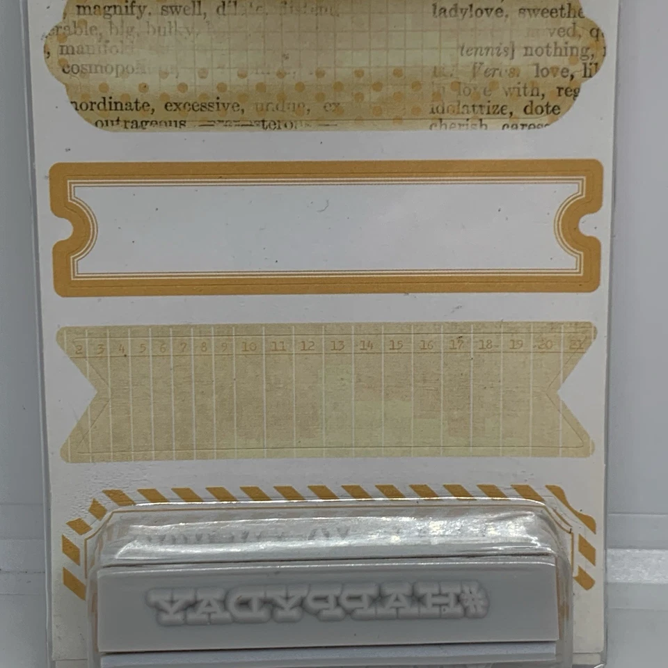 Lote de 3 estampillas y pegatinas de goma Heidi Swapp feliz cumpleaños URock gracias Foto 2 de 4