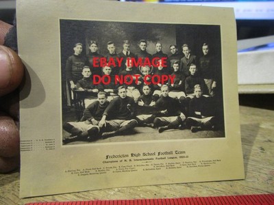 RARE OLD PICTURE PHOTO Fredericton High School Football British Columbia Canada