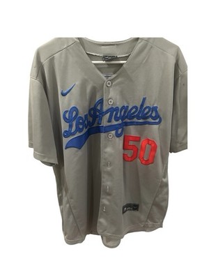 Nike Authentic Los Angeles Dodgers Gray Mookie Betts #50 Jersey