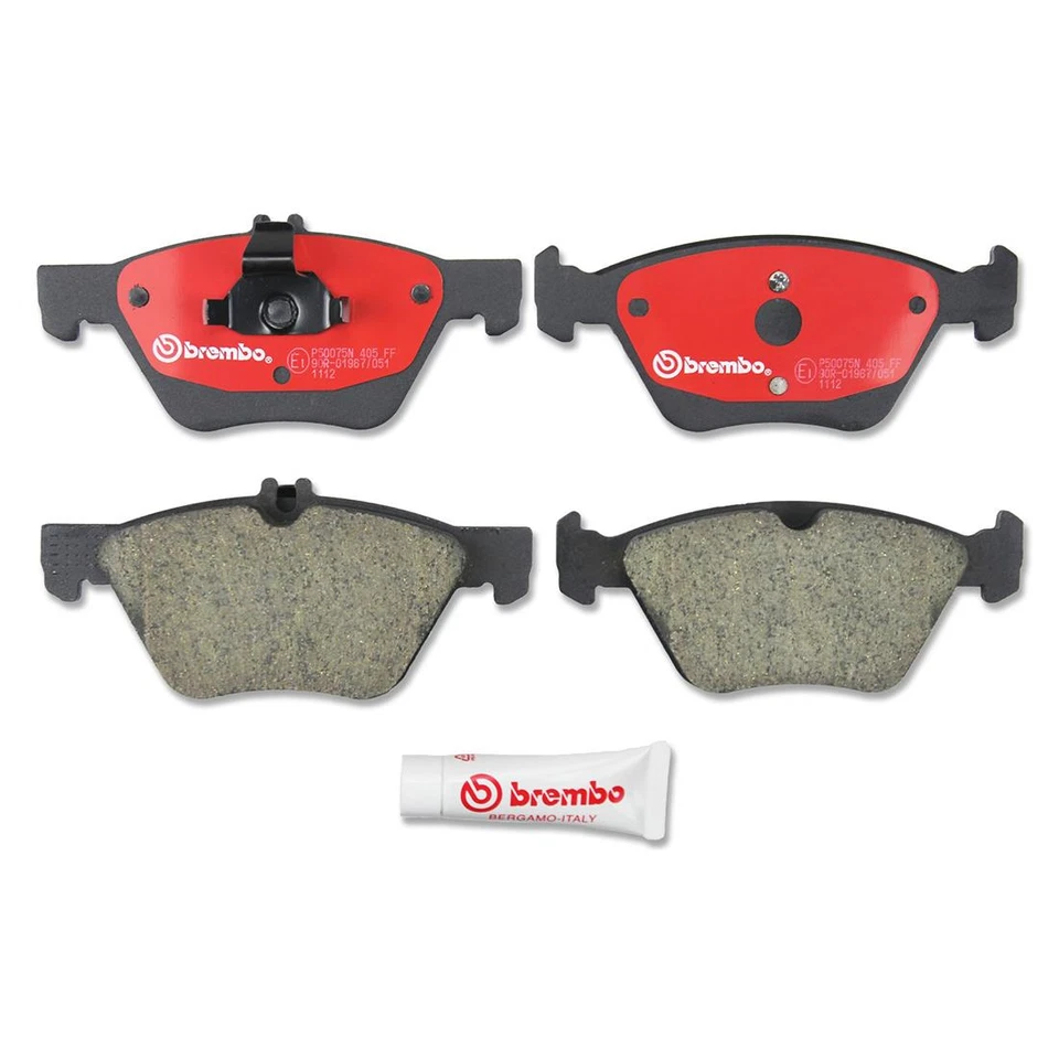 Керамические тормозные колодки передние + задние Brembo оригинальные подходят для Mercedes-Benz E430 1999-2002 годов выпуска - Изображение 3 из 4