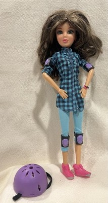 2009 Spin Master 12'' Doll - Flexible Joints - Wig & Clothing/Knee Pads- Bike Hat
