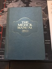 Vintage 1972 THE MERCK MANUAL TWELTH 12Th Edition Tabbed Hardback Medical Book