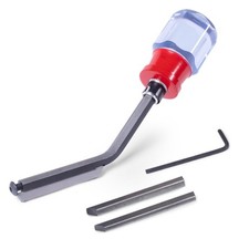 StewMac 3-in-1 Fret Crowning File   Interchangeable Narrow, Medium  Wide...