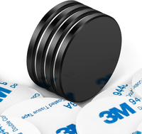 32×3Mm Neodym Magnete, 4 StüCk Schwarz Magnete Selbstklebend Stark, Extra Starke