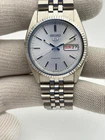 Vintage Seiko 5 7S26-3110 White Automatic Watch | Day-Date  | Fluted Bezel