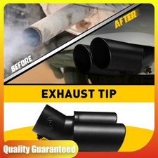 Car Stainless Steel Exhaust Tip Black Exhaust Pipe Tail Pipe Curved 2.4 Inlet