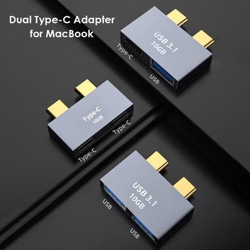 Dual Type-C to Multi USB Splitter Adapter for MacBook Thunderbolt 3 USB C HUBs ~ - Bild 13 von 16