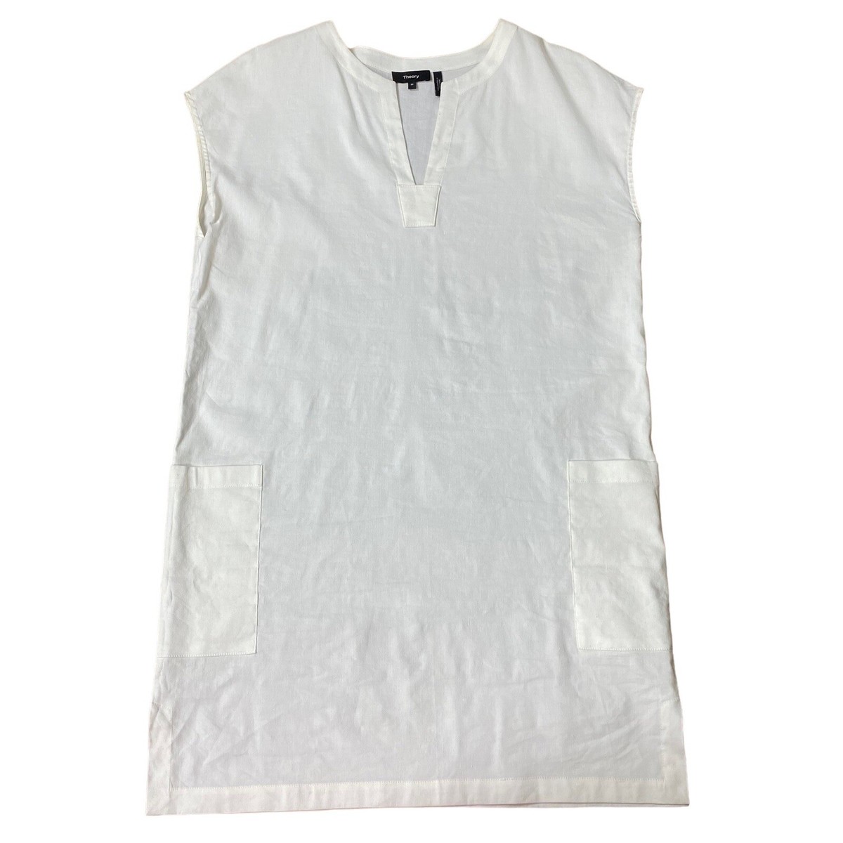 THEORY Dress Womens M Saturnina White Linen Blend Shift Minimalist Capsule Beach | eBay THEORY Dress Womens M Saturnina White Linen Blend Shift Minimalist Capsule Beach | eBay