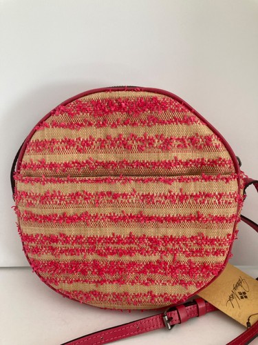 Patricia Nash Ebbe Bandolera Redonda Cartera Bolso de Mano Paja con Cuero Lazo Top Cremallera Nuevo con Etiquetas - Imagen 6 de 20