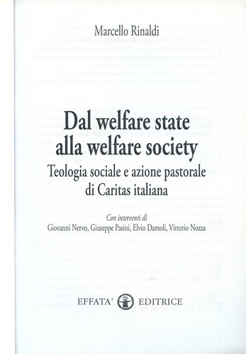 Dal welfare state alla welfare society. Teologia sociale e azione pastorale. . . - Foto 2 di 10