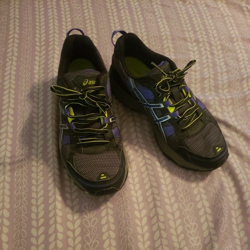 ASICS GEL Venture 4 Women's Running Sneakers T383N Size 8  Purple Silver Blk - Picture 2 of 8