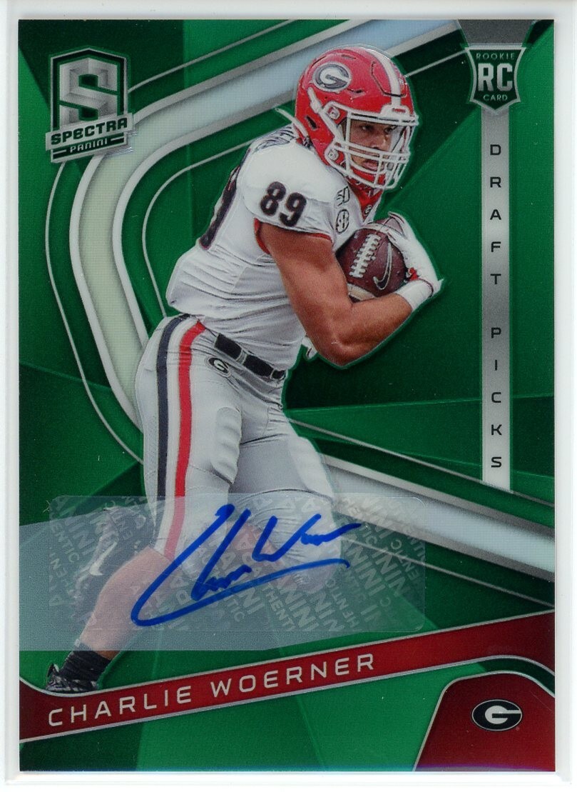 Charlie Woerner Panini Chronicles Draft Picks Spectra #24 Signature-Green