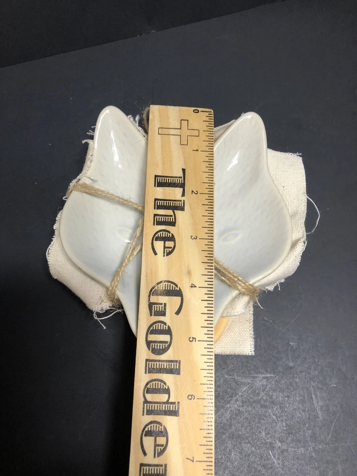 NWT 3 Creative Co-op Cute 5” Fox Shaped Ceramic trinket dish plates Free Ship - Image 4 of 4