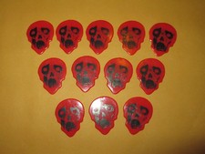 12 HORROR SKULL MONSTER RED GUITAR PICKS - HO...