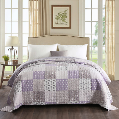 Tagesdecke Bettüberwurf Sofa Steppdecke doppelseitig 150x200cm Patchwork BD10m01