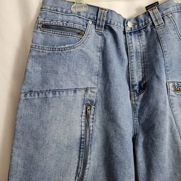 Pantalones Cortos Brooklyn Xpress Patinador Y2k 40 con Cintura 36 Ropa de Calle Azul grunge Hombre Urbano Foto 4 de 4