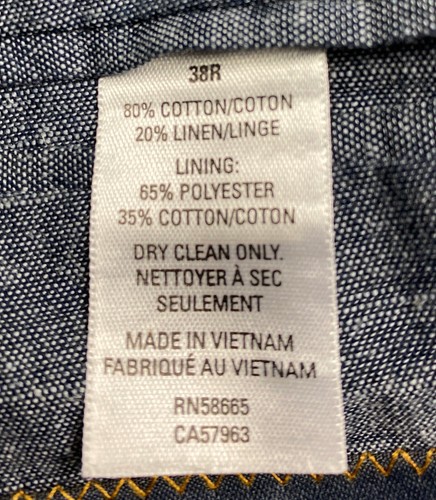 Traje Completo Wallin & Bros Gris 2 Botones Mezcla Algodón 3 Bolsillos Talla 38R - Imagen 7 de 7