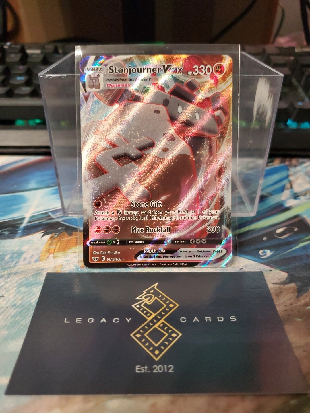 Stonjourner VMAX 116/202 - Sword & Shield Base Set Ultra Rare - Pokemon TCG (NM)