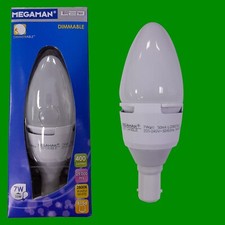 Image of 4x 7W (=35W) Megaman Dimmable LED Candle Light SBC B15 2800K Chandelier Bulb