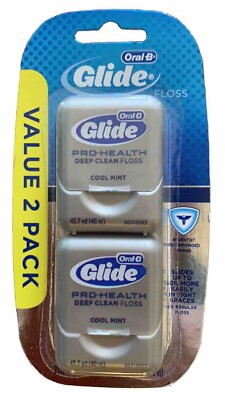 GLIDE Pro Health Oral-B Dental Floss Comfort Cool Mint 43.7 yd Per Unit 2 Pack