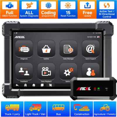 ANCEL X7HD Heavy Duty Truck Scanner Diagnostic Tool Bidirectional Diesel Scan