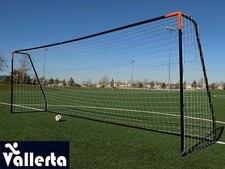 Vallerta Premier 24x8 Ft 2 NET Regulation Size Steel Soccer Goal Blck/Orange