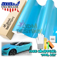 Space Candy Gloss Sky Blue Metallic Sticker Decal Car Vinyl Wrap Sheet Film DIY