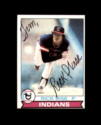 Rick Wise Hand Signed 1979 Topps Cleveland Indians Autograph