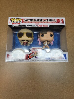 Funko Pop Marvel vs Capcom Infinite Captain Marvel vs Chun-Li Pop Vinyl 2 Pack