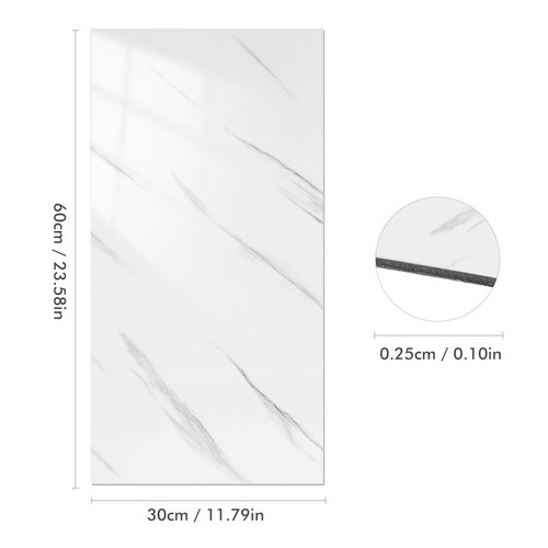 10 Packs Self-Adhesive Marble Tiles Sticker Stick Wall Floor Kitchen Bathroom - Picture 4 of 10