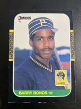 1987 Donruss Baseball Barry Bonds Pirates Rookie Card #361. rookie card picture