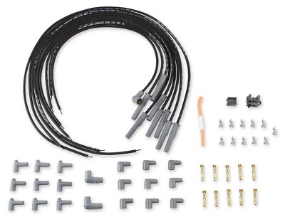 NEW MSD WIRE SET,8.5MM,SUPER CONDUCTOR,8-CYLINDER,MULTI-ANGLE,UNIVERSAL,BLACK