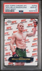 2024 UFC Topps Chrome Jack Della Maddalena Case Hit SSP UFC Fight Night PSA 10