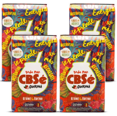 Yerba Mate CBSe Energia Guarana 2 kg Mate Tee Argentinien 4 x 500g