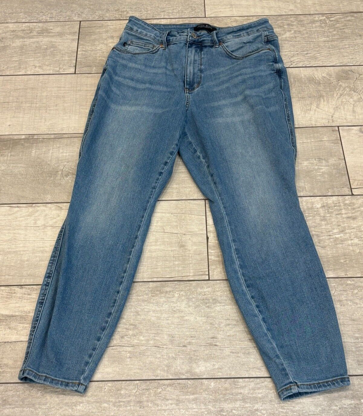 Judy Blue Skinny Fit High Rise Ankle Stretch Jeans Size 14W Blue Denim
