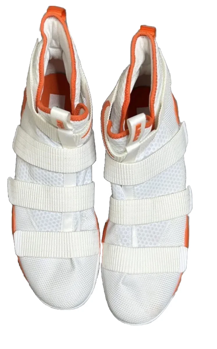 Lebron soldier 11 clearance orange and white