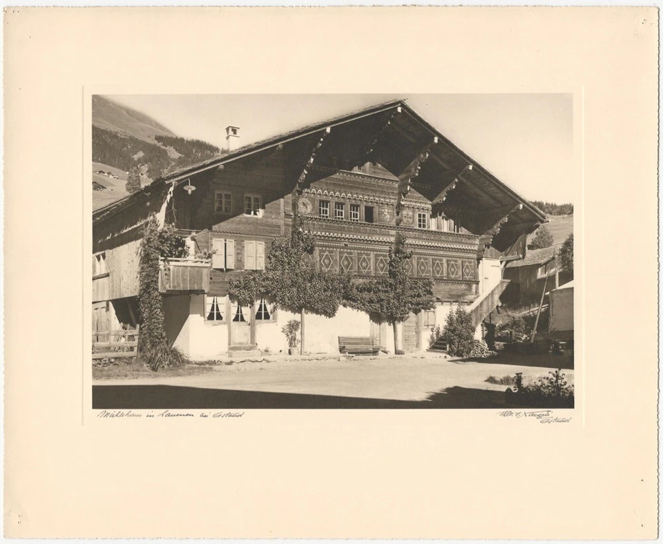 Lot of 5 Jacques Naegeli Gstaad Swiss Buildings & People Original Signed Photos - Image 2 of 4