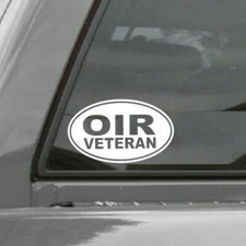 OIR Operation Inherent Resolve Veteran EURO OVAL Vinyl Window Decal