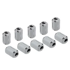13mm Ferrite Cores Ring Clip-On RFI EMI Noise Suppression Cable Clip, Grey 10pcs