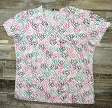 Wear for Care scrub top M white Nurse Medical