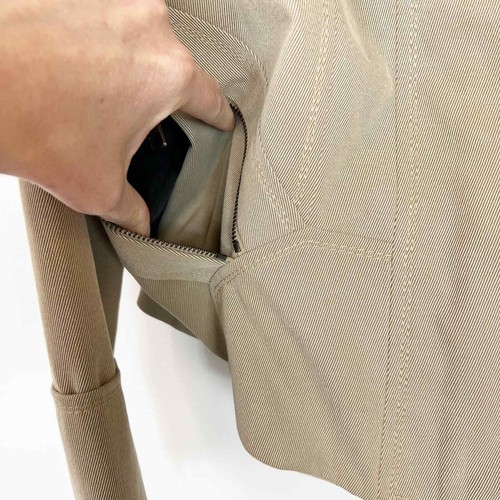Strenesse Gabriele Strehle Zip Up Jacket with Snaps Tan Women's 6 - Picture 5 of 12