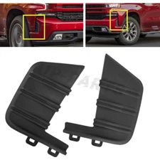 Pair 2pcs Front Bumper Cover Trim Molding For 2019-2022 Chevy Silverado 1500